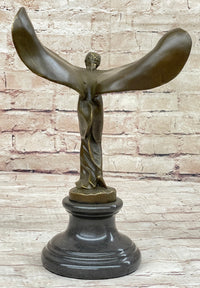 Spirit of Ecstasy Rolls Royce Hood Emblem Bronze Metal