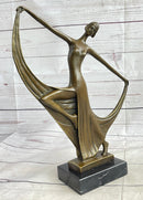Art Deco Dancer Showgirl Bronze Sculpture 13" x 12"