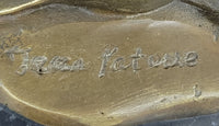 Bronze Sculpture Statue of Nude Woman Partially Covered with Towel Original Art by Jean Patou