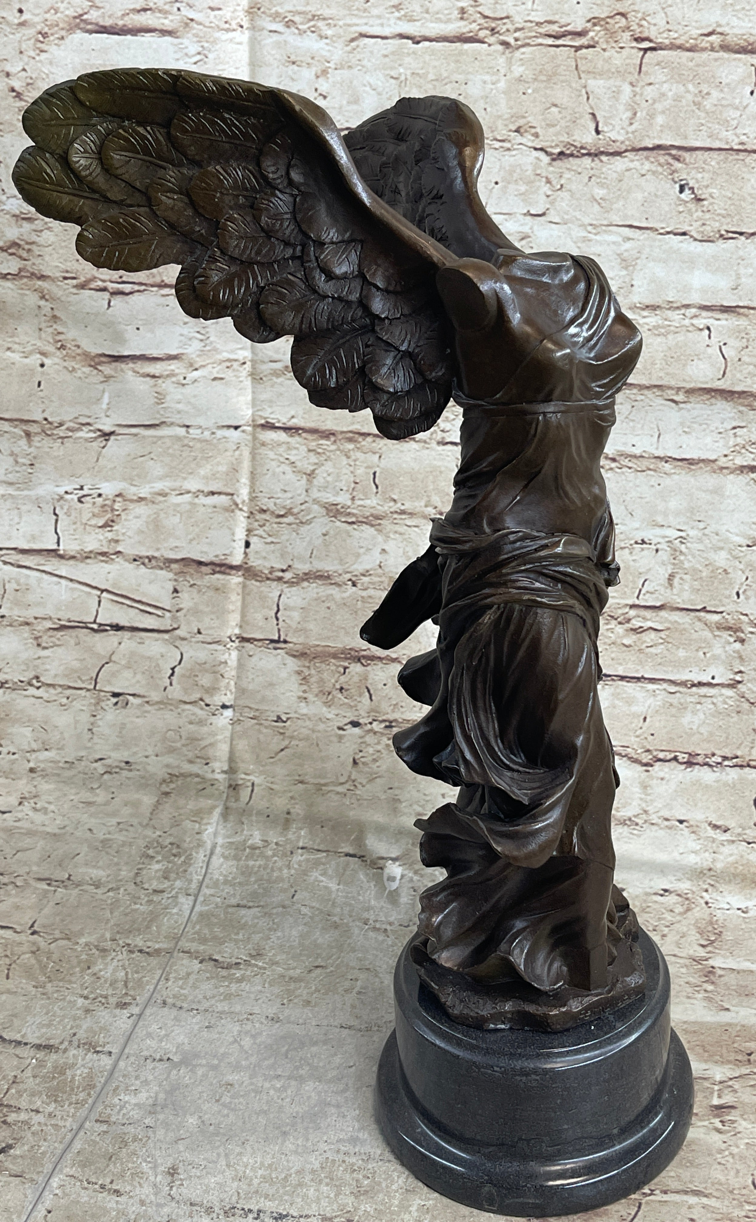 Nike of Samothrace Winged Victory Bronze Metal Sculpture