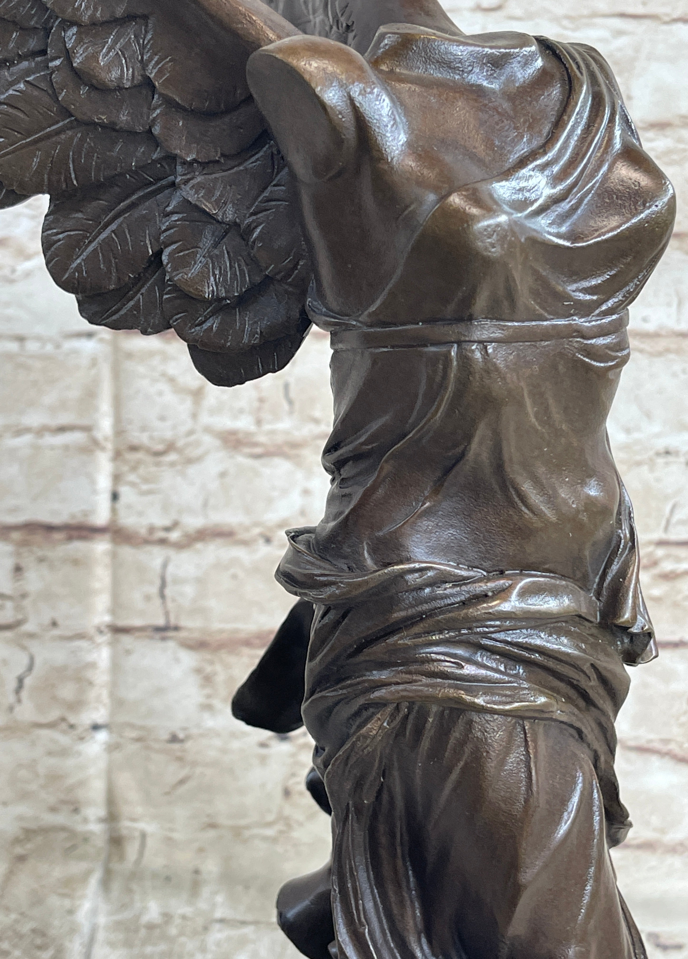 Nike of Samothrace Winged Victory Bronze Metal Sculpture