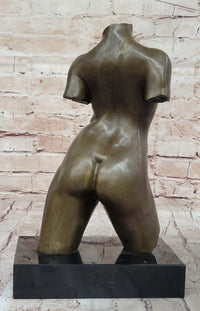 Maillol Nude Female Torso Bronze Sculpture Statue Figure Modern Art Marble Base 13" x 8"