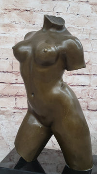 Maillol Nude Female Torso Bronze Sculpture Statue Figure Modern Art Marble Base 13" x 8"