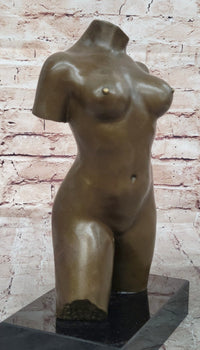 Maillol Nude Female Torso Bronze Sculpture Statue Figure Modern Art Marble Base 13" x 8"