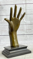 Surreal Bronze Sculpture Hand w/ Ear 13" x 5" Signed