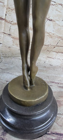 Abstract Winged Angel Nude Female Figure Bronze Sculpture Vitaleh