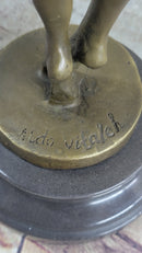 Abstract Winged Angel Nude Female Figure Bronze Sculpture Vitaleh