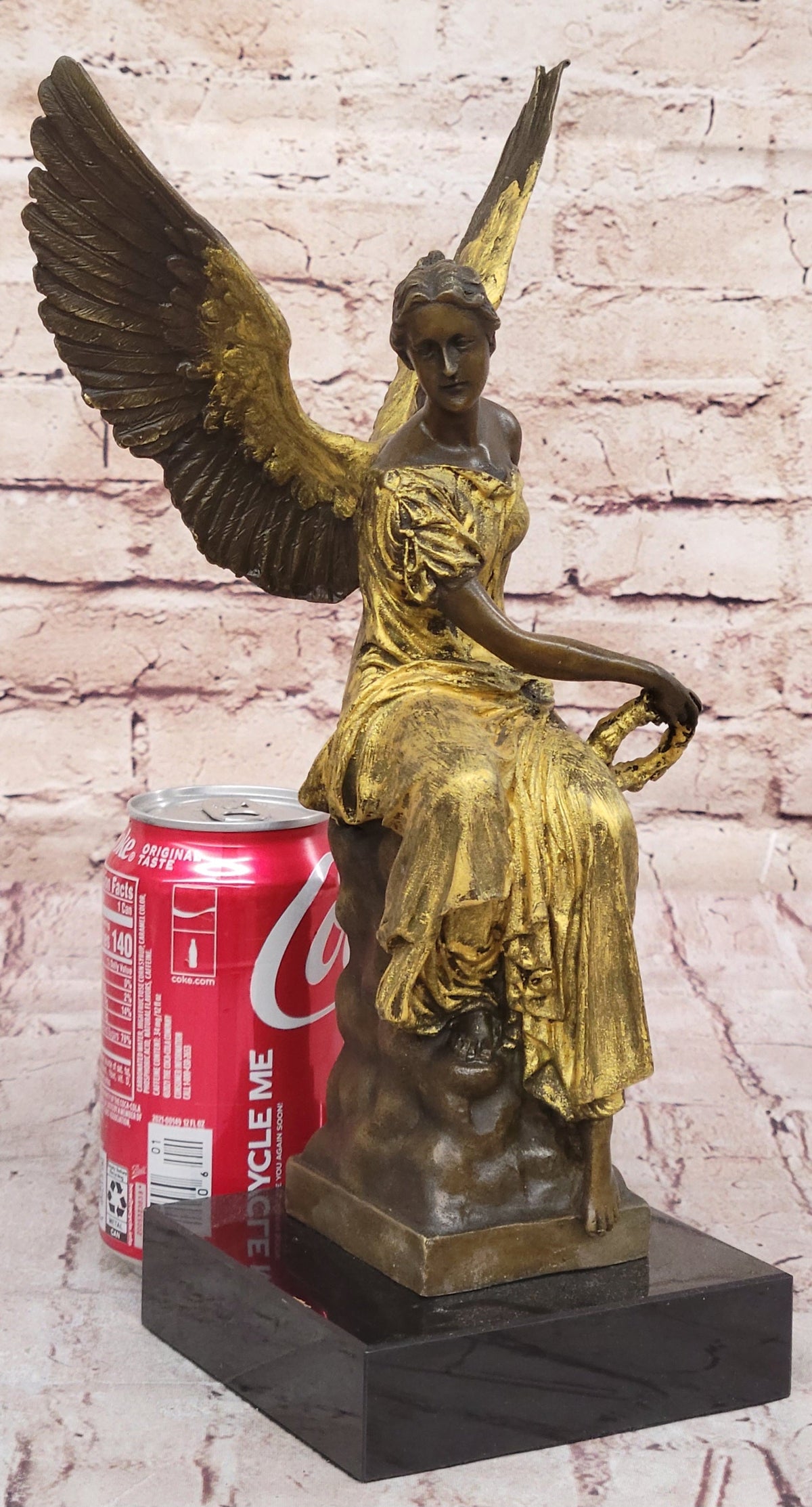 Art Deco Xmas Angel Bronze Sculpture Louver Museum Quality