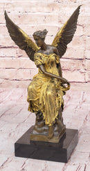 Art Deco Xmas Angel Bronze Sculpture Louver Museum Quality