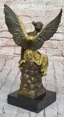 Art Deco Xmas Angel Bronze Sculpture Louver Museum Quality