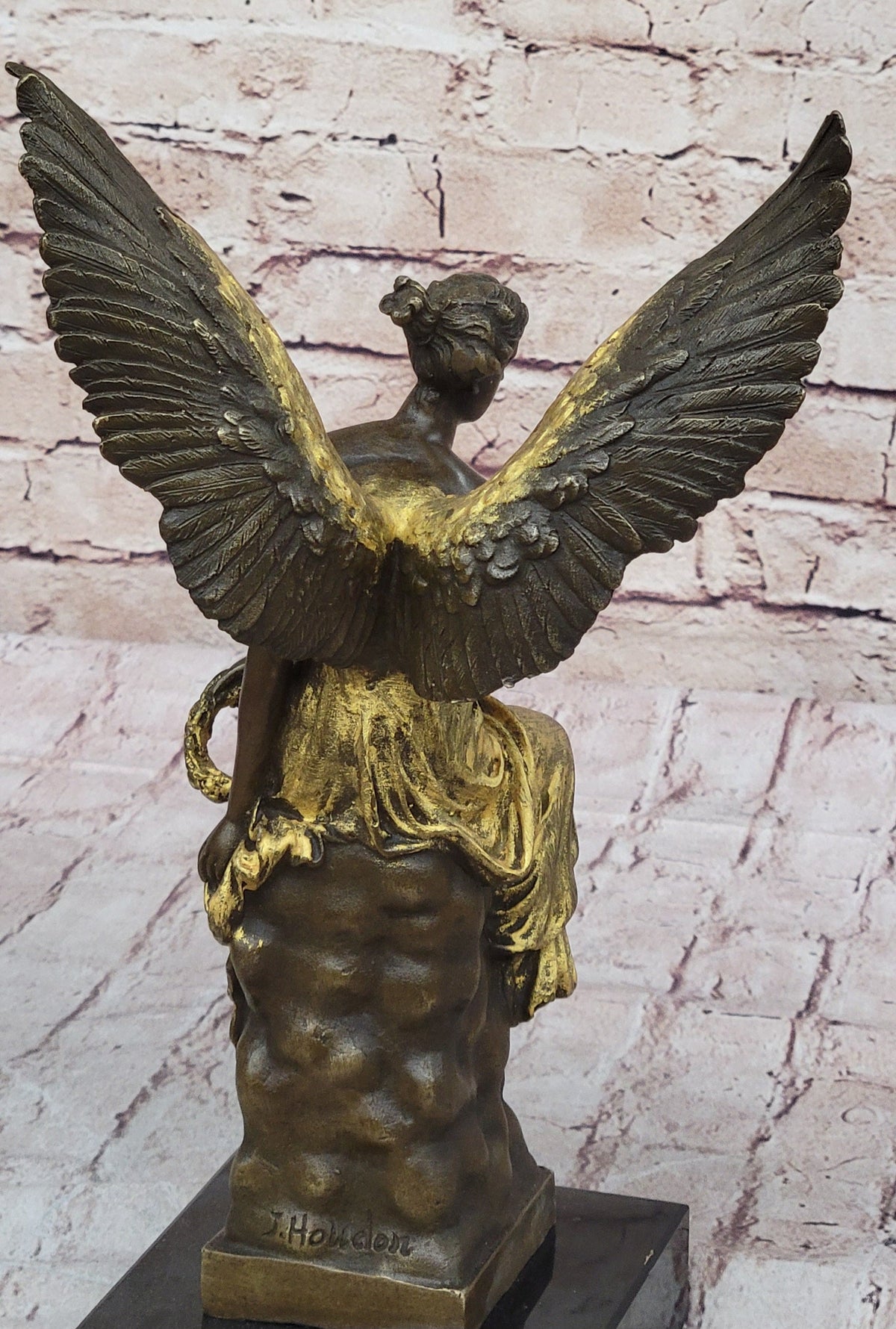 Art Deco Xmas Angel Bronze Sculpture Louver Museum Quality
