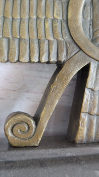 Faravahar Zoroastrian Achaemenid Bronze Sculpture 8" x 11"