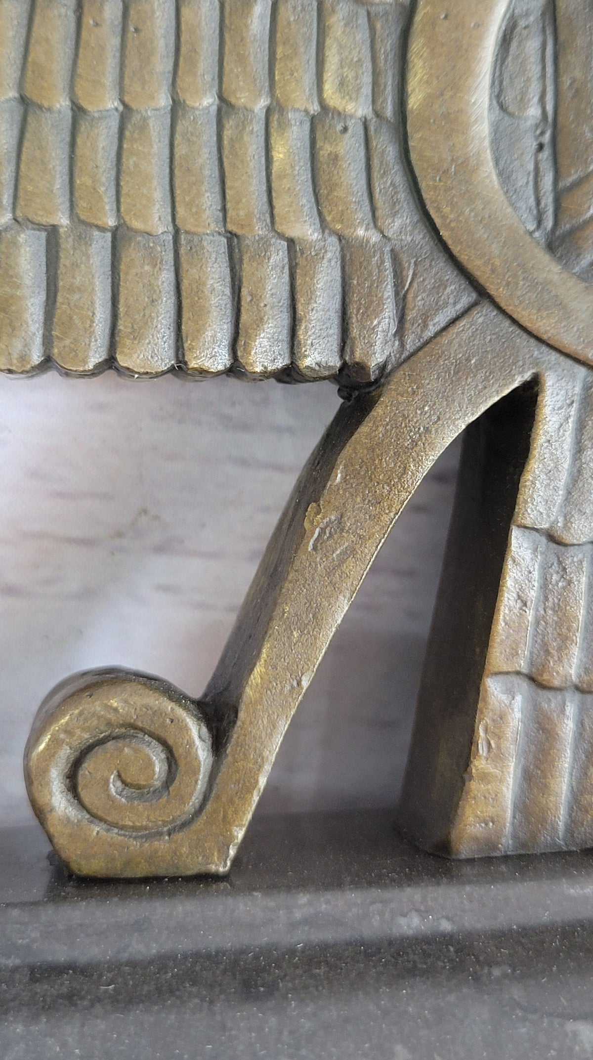 Faravahar Zoroastrian Achaemenid Bronze Sculpture 8" x 11"