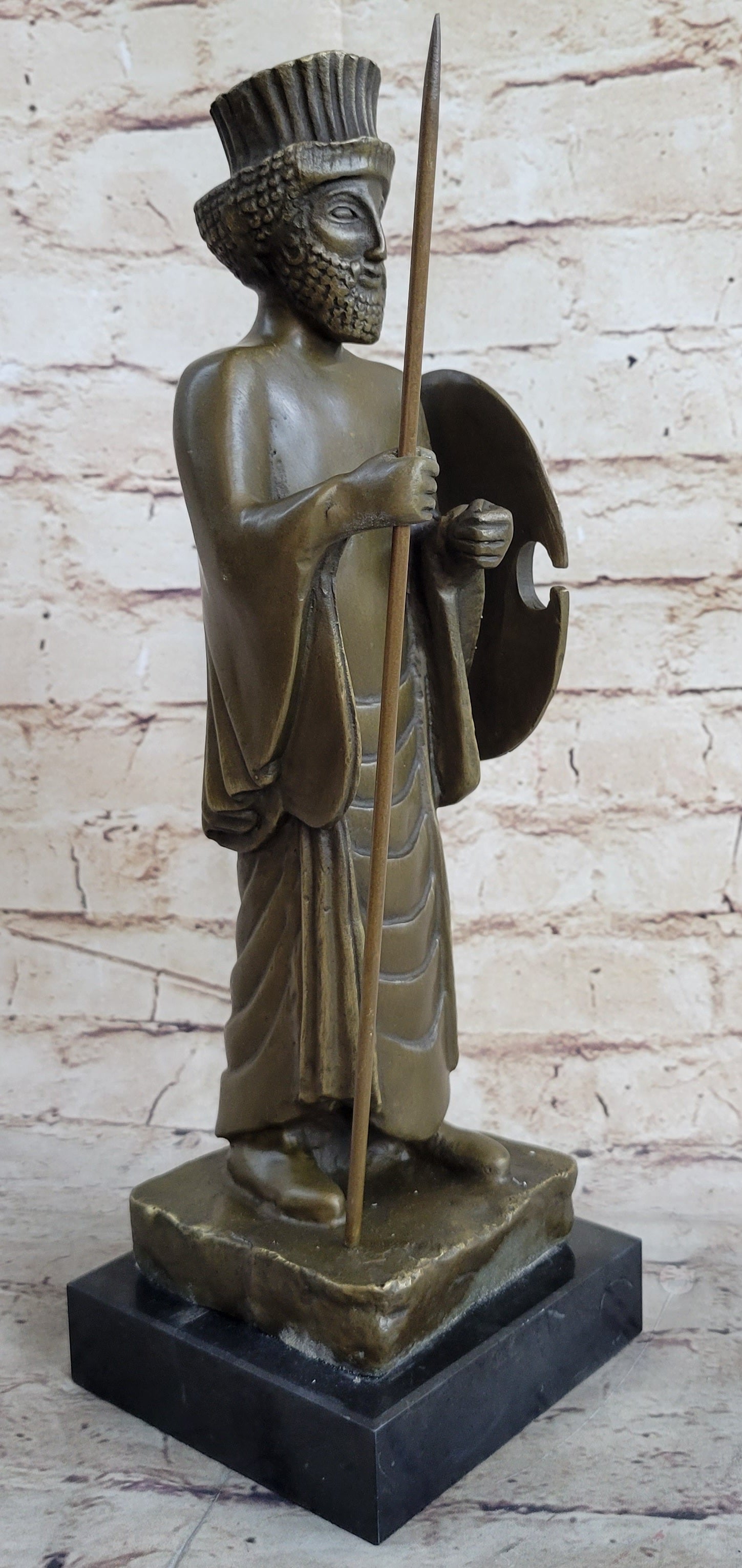 Achamenid Persian King Cyrus Darius Xerxes Bronze 14" x 5"