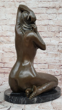 Contemporary Nude Female Sensual Bronze Sculpture Art