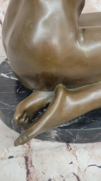 Contemporary Nude Female Sensual Bronze Sculpture Art