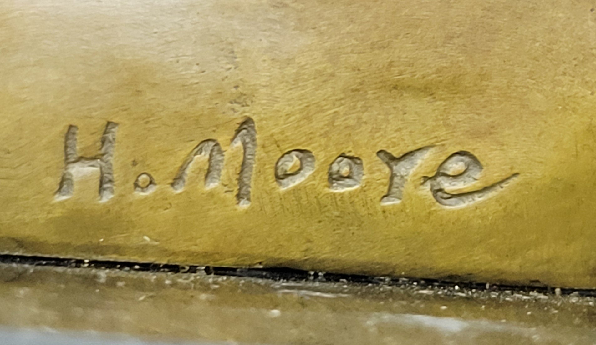 Reclining Woman by Henry Moore Abstract Bronze Sculpture