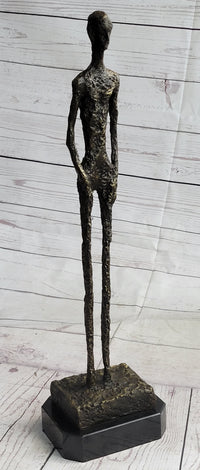 Alberto Giacometti Skinny Tall Stick Man Surrealist Bronze Sculpture