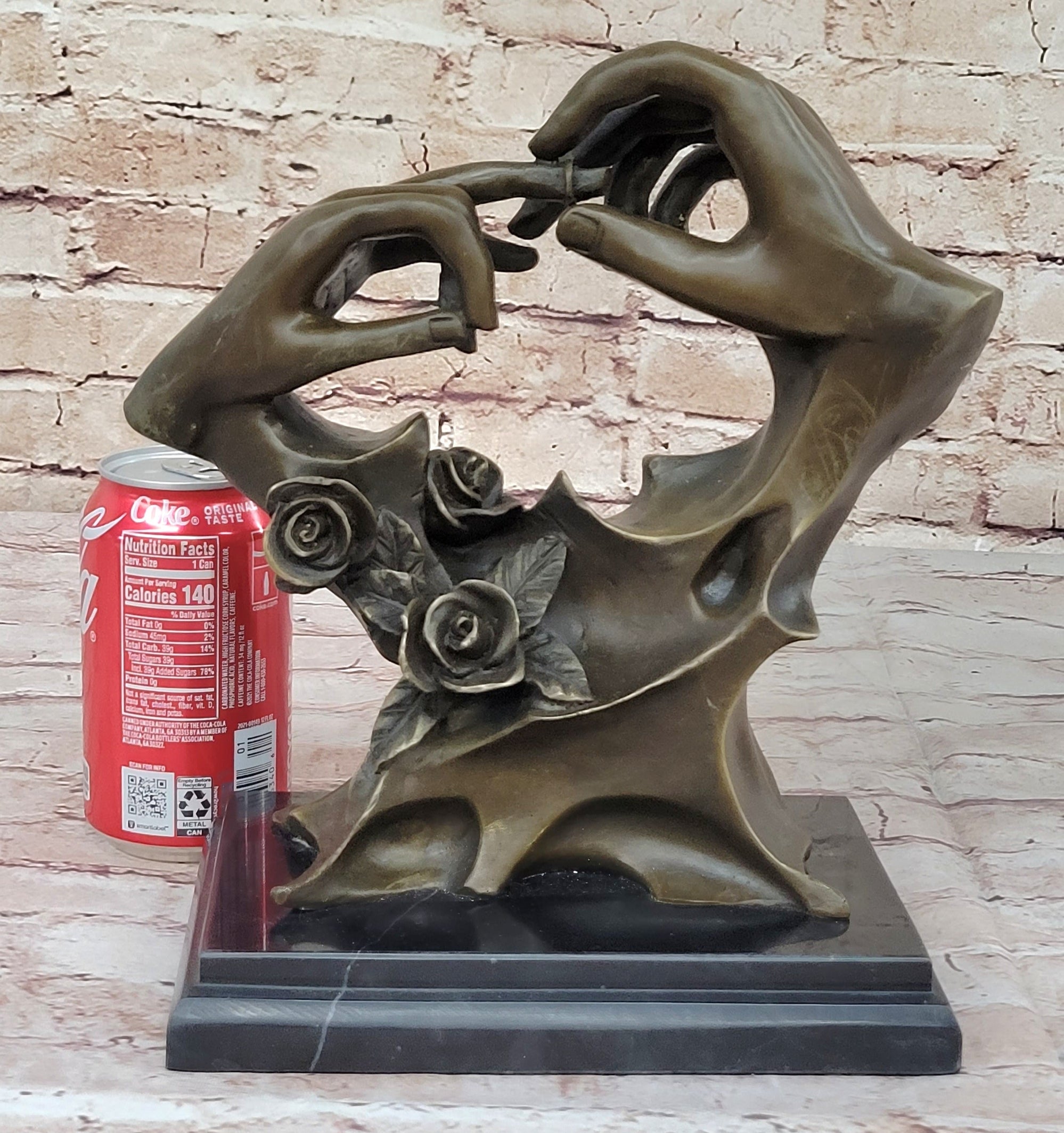 Engagement Proposal Hands Bronze Sculpture Romance Wedding Anniversary