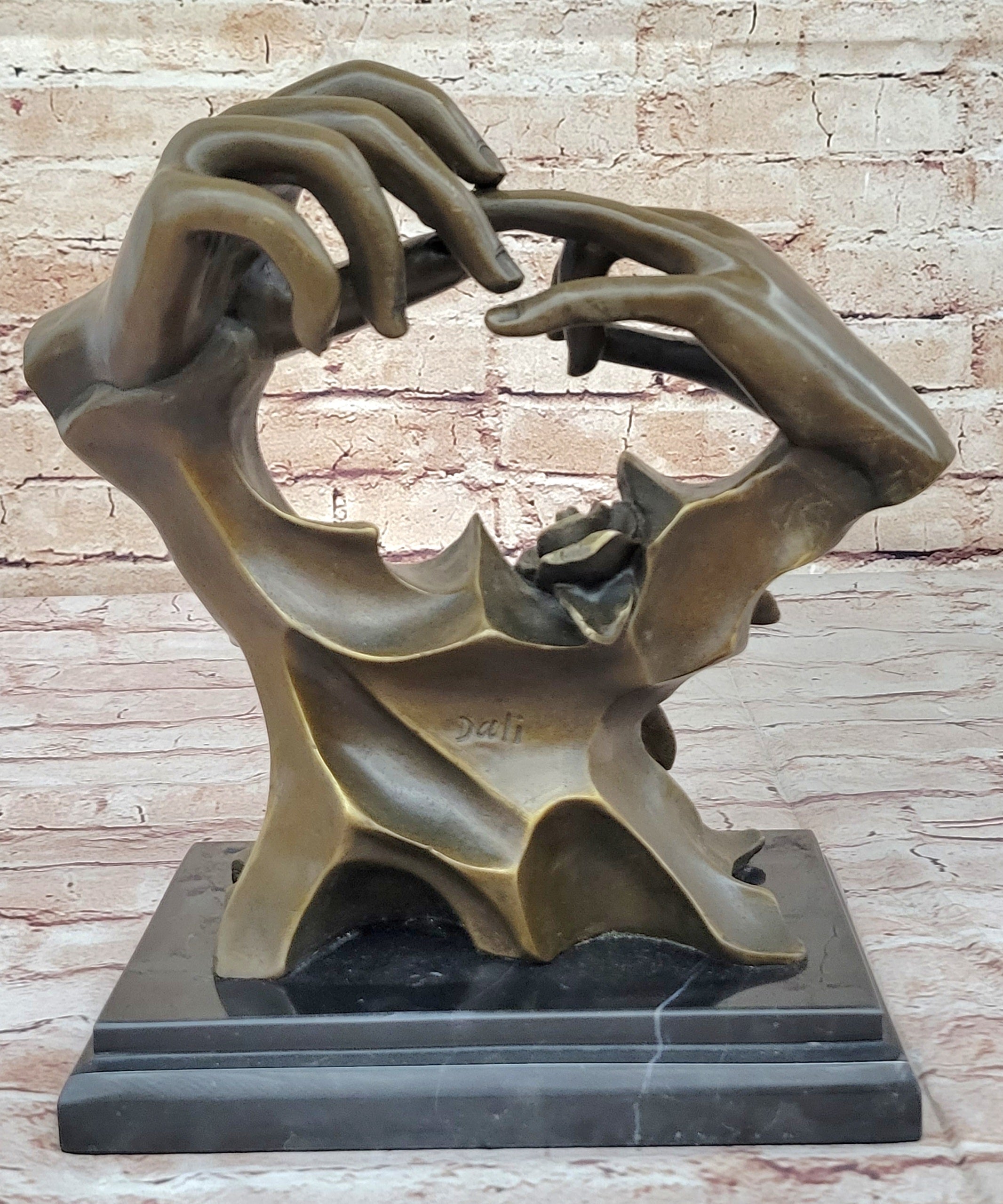 Engagement Proposal Hands Bronze Sculpture Romance Wedding Anniversary