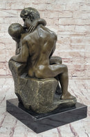 THE KISS by Auguste Rodin Bronze Sculpture 15" x 9"