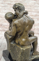 THE KISS by Auguste Rodin Bronze Sculpture 15" x 9"