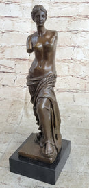 Venus De Milo Nude Sensual Bronze Sculpture Marble Base Greek 12" x 4"