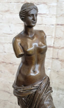 Venus De Milo Nude Sensual Bronze Sculpture Marble Base Greek 12" x 4"