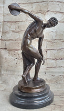 The Discobolus of Myron Nude Discus Thrower Ancient Greek Sculpture Statue Figure