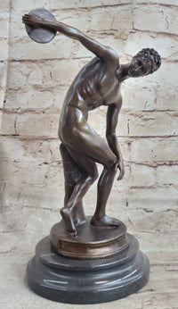 The Discobolus of Myron Nude Discus Thrower Ancient Greek Sculpture Statue Figure