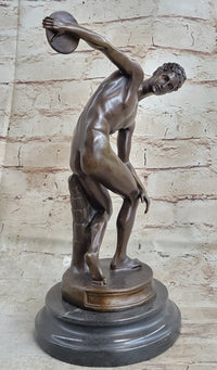 The Discobolus of Myron Nude Discus Thrower Ancient Greek Sculpture Statue Figure