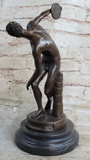 The Discobolus of Myron Nude Discus Thrower Ancient Greek Sculpture Statue Figure