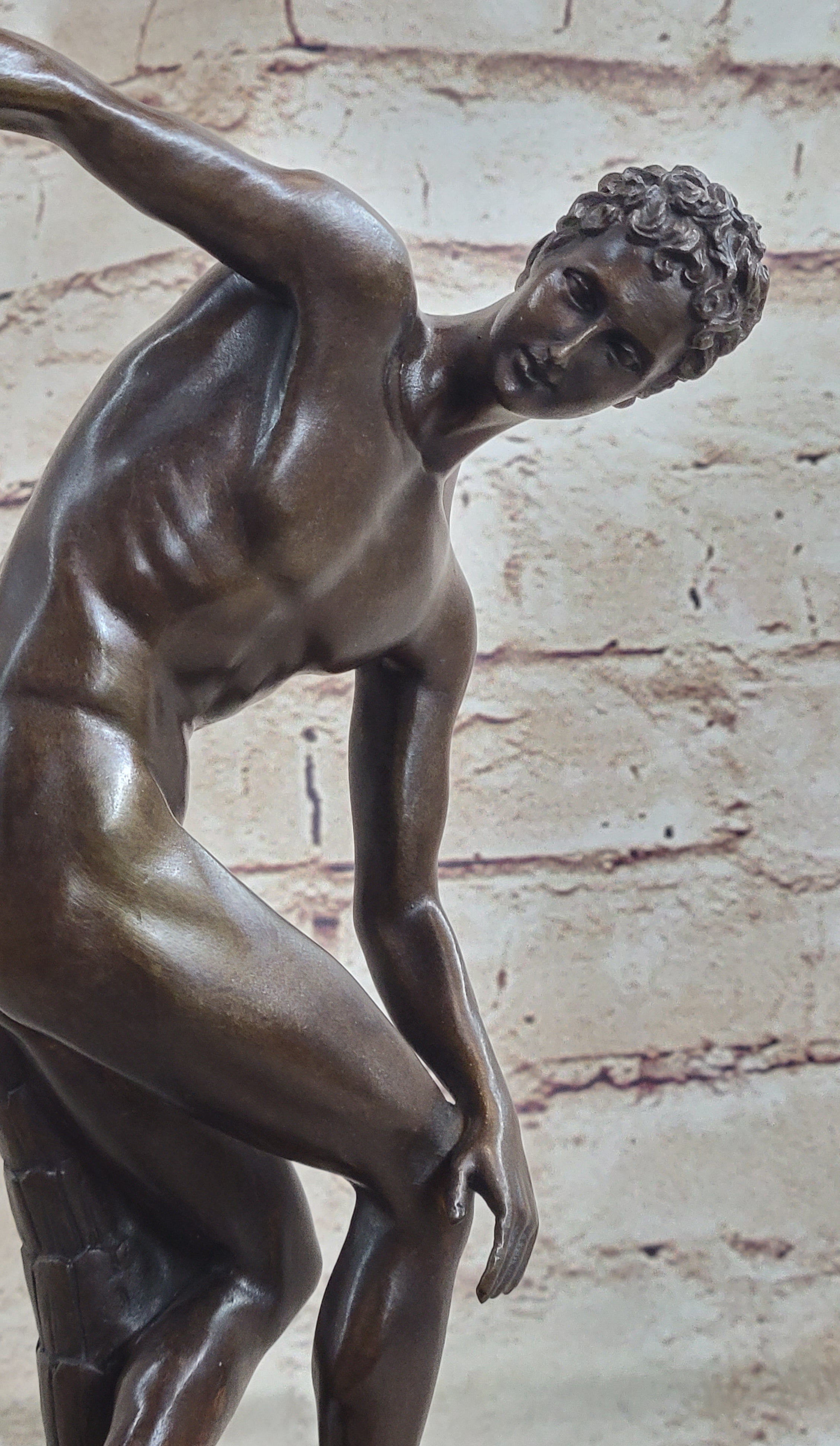 The Discobolus of Myron Nude Discus Thrower Ancient Greek Sculpture Statue Figure