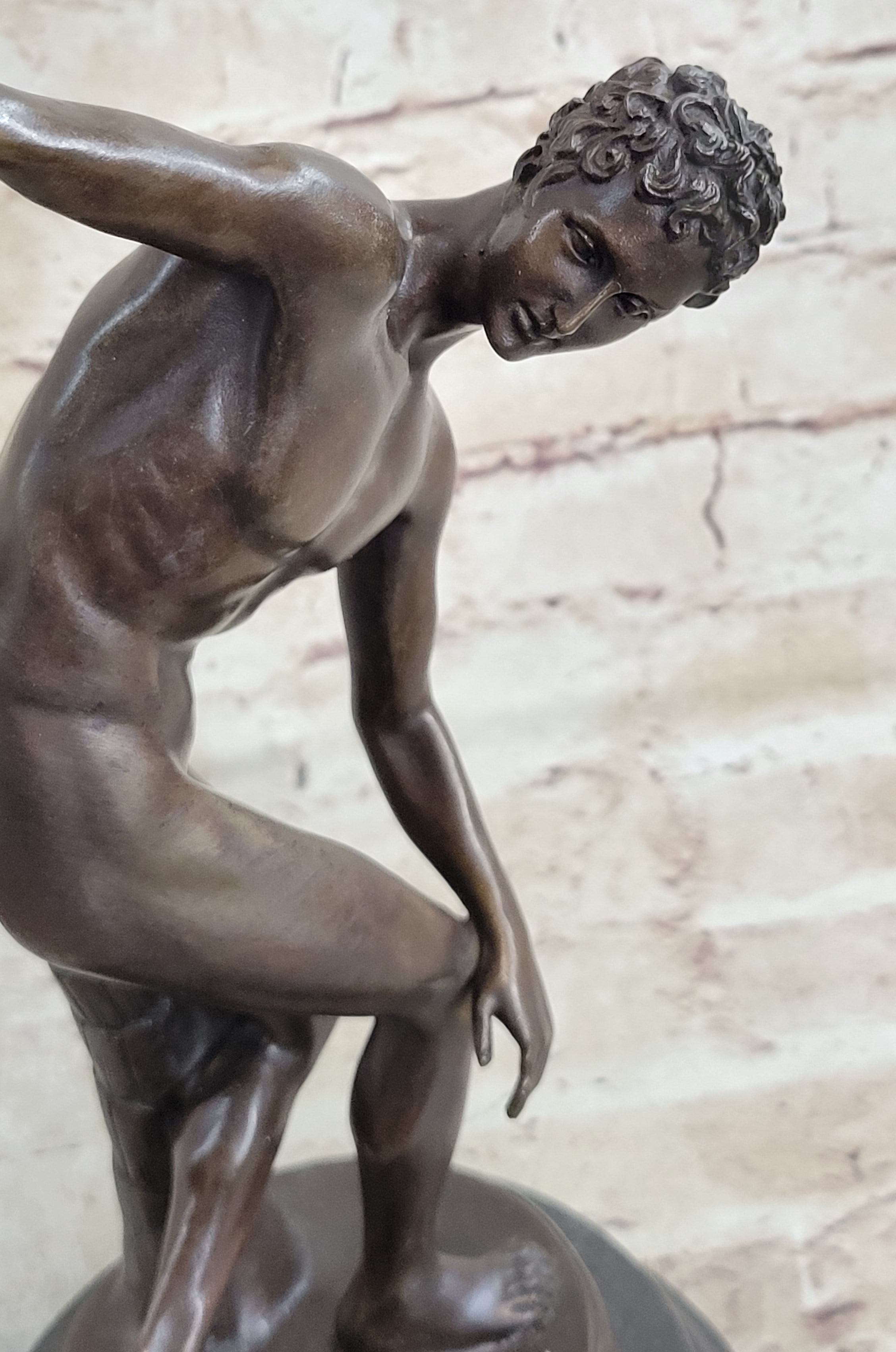 The Discobolus of Myron Nude Discus Thrower Ancient Greek Sculpture Statue Figure