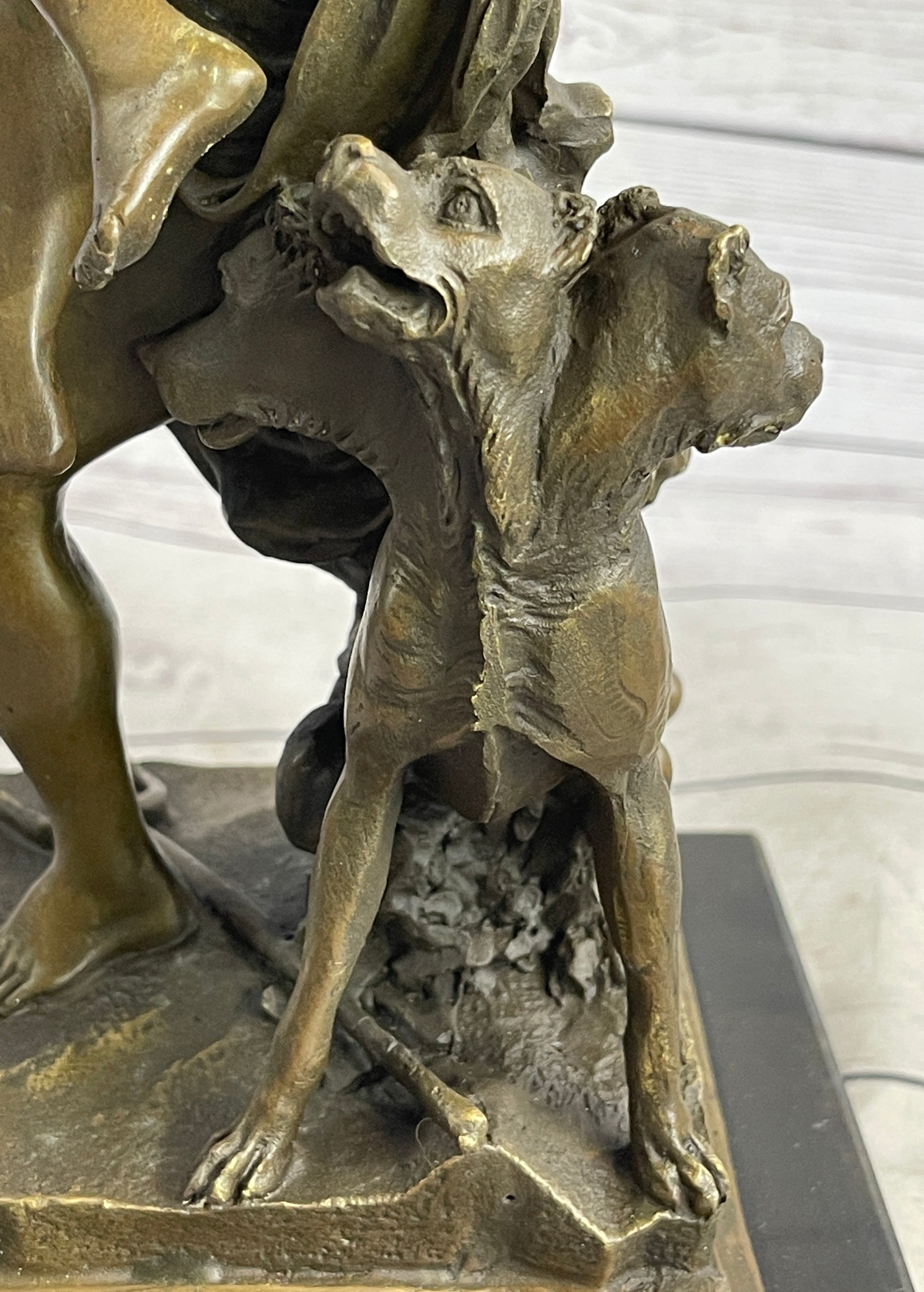 Signed Greek God Pluto Abduction of Sabine Woman Bronze Sculpture