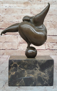 Curvy Woman Abstract Modern Art Bronze Sculpture 10" x 7"