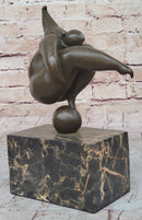 Curvy Woman Abstract Modern Art Bronze Sculpture 10" x 7"