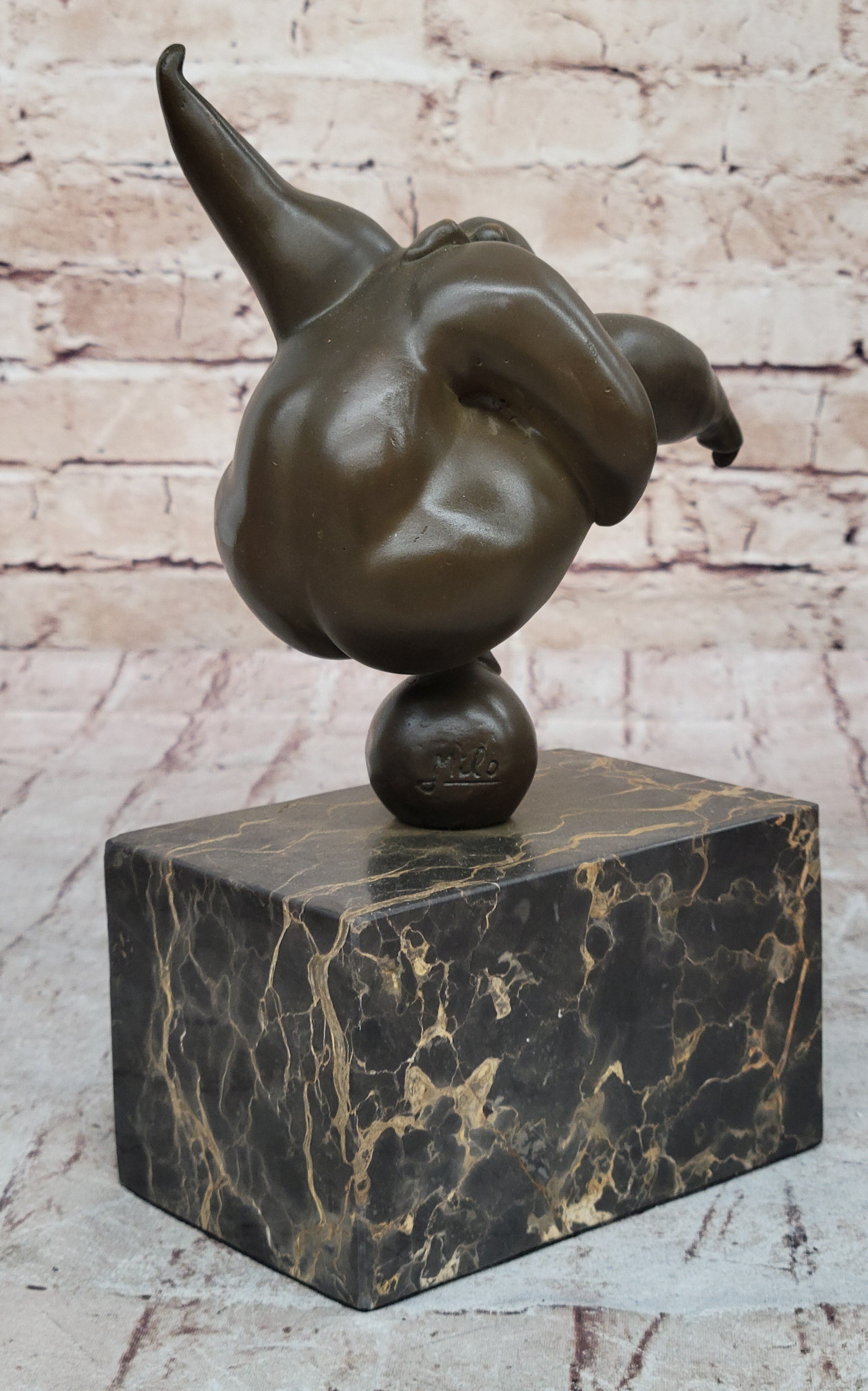 Curvy Woman Abstract Modern Art Bronze Sculpture 10" x 7"