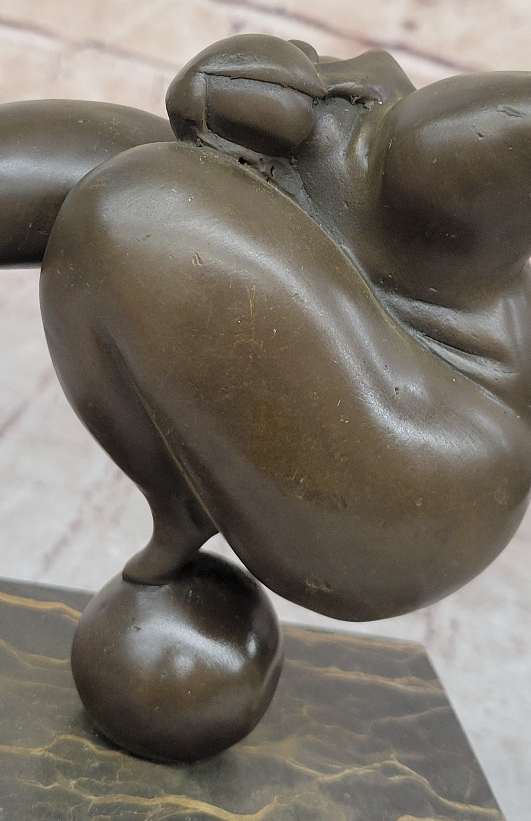 Curvy Woman Abstract Modern Art Bronze Sculpture 10" x 7"