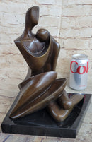 Abstract Modern Art Couple Embracing Bronze Metal Sculpture