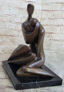 Abstract Modern Art Couple Embracing Bronze Metal Sculpture