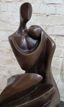 Abstract Modern Art Couple Embracing Bronze Metal Sculpture