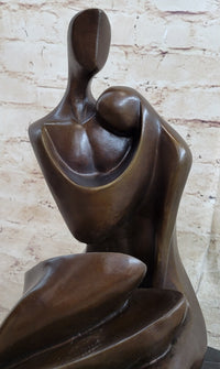 Abstract Modern Art Couple Embracing Bronze Metal Sculpture