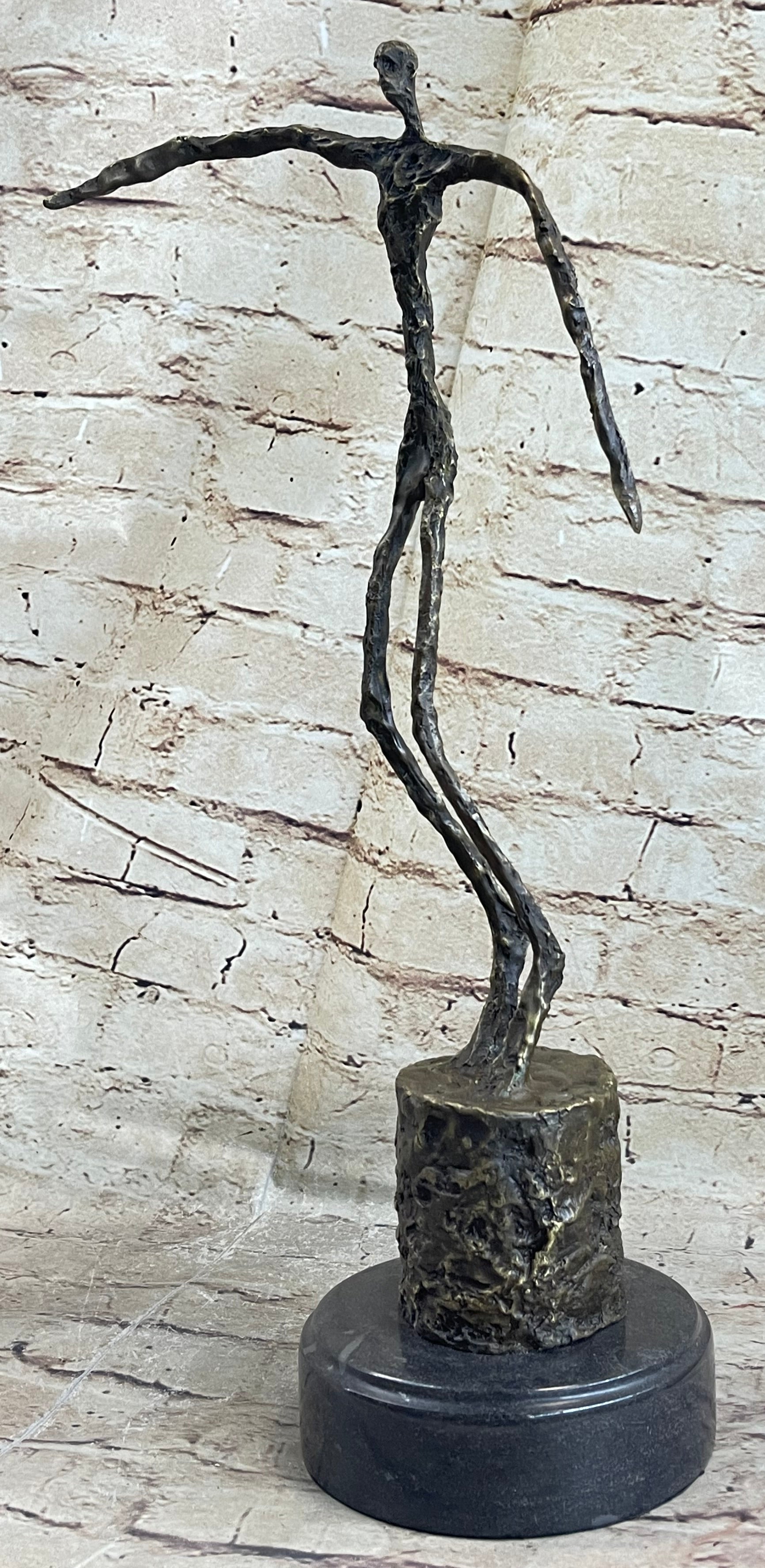 Homme qui chavire Stick Figure Man Bronze after Alberto Giacometti