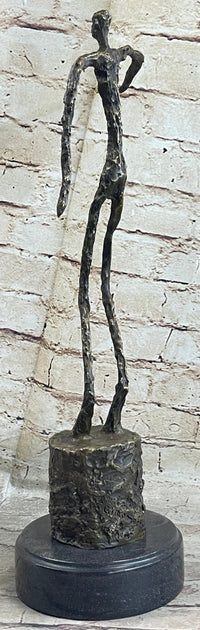 Homme qui chavire Stick Figure Man Bronze after Alberto Giacometti