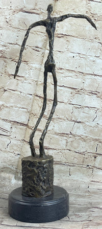 Homme qui chavire Stick Figure Man Bronze after Alberto Giacometti