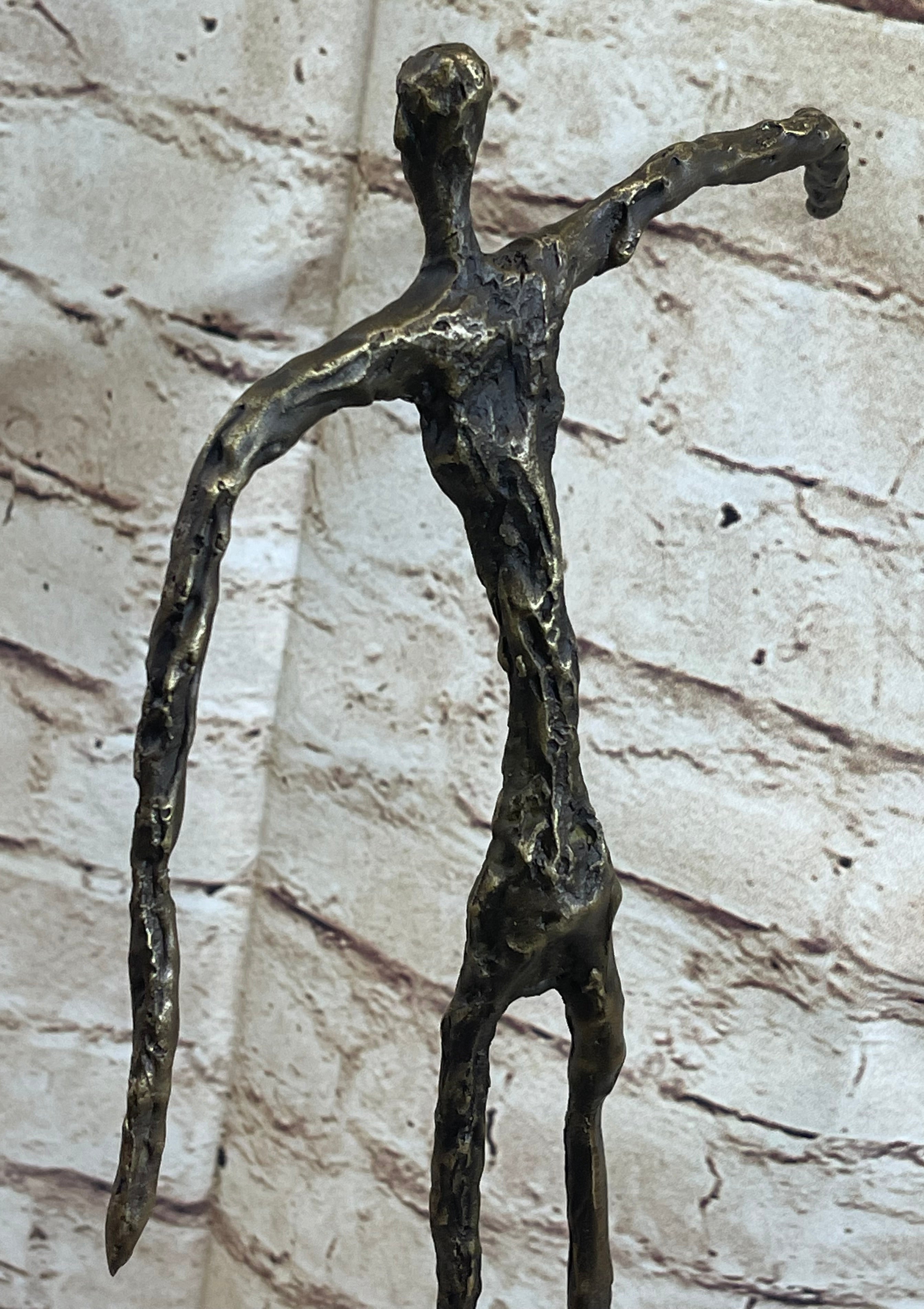 Homme qui chavire Stick Figure Man Bronze after Alberto Giacometti