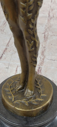 Sensual Erotic Nude Male Female Vintage Dancer Bronze Marble Base Sculpture Gift