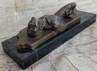 Surreal Hot Cast Bronze Male Figure Trapped in Floor