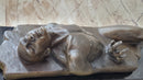Surreal Hot Cast Bronze Male Figure Trapped in Floor